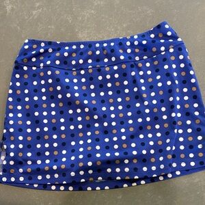 Jofit Blue Mini Skirt with Polka Dots